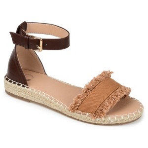 Journee Collection Womens Tristeen Espadrille Sliver Wedge Sandals - 1 of 4