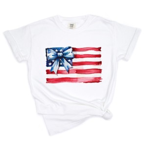 Simply Sage Market USA Flag Coquette Garment Dyed Tee - 1 of 4