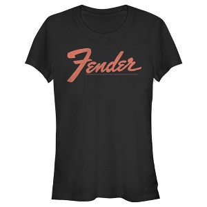 Juniors Womens Fender Classic Logo T-Shirt - 1 of 4
