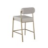 Meridian Furniture,Carly Taupe Vegan Leather Seat / Boucle Fabric Back Counter Stool - 2 of 4