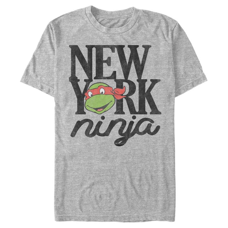 Men's Teenage Mutant Ninja Turtles Distressed New York Donatello Face T-Shirt, 1 of 6