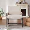 Small Living Room Accent Chair - Mid Century Modern Corduroy Upholstered Lounge Arm Reading Side Single Sofa Chair - 4 of 4