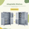 NicBex Bathroom Storage Cabinet with Adjustable Shelves,Bathroom Floor Cabinet with 4-Door,Freestanding Storage Cabinet for Bathroom,Office - 4 of 4