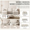 94" Chenille Upholstered 5-Seat Modular U-Shaped Sectional Sofa with Ottoman, Skirted Cushions & Petal Armrests - 3 of 4