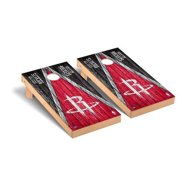 NBA Houston Rockets Premium Cornhole Board Triangle Weathered Version