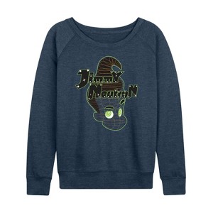 Women's - Jimmy Neutron - Gotta Blast Lightweight French Terry Wide Neck Long Sleeve Shirt - 1 of 4