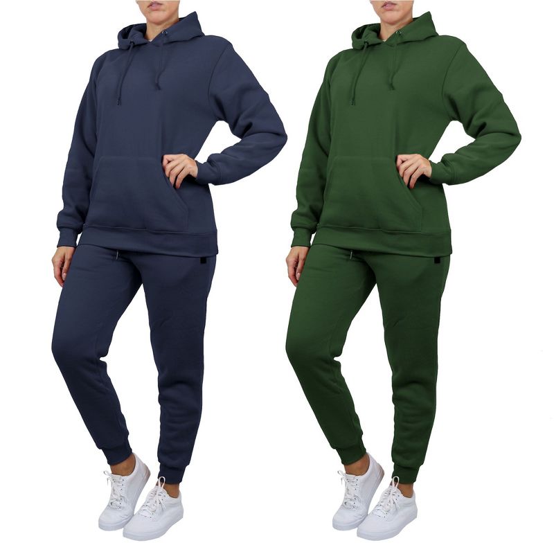 Rudolph Women's Loose Fit Fleece-Lined Pullover Hoodie & Jogger 2-Piece Set-2 Pack, 1 of 3