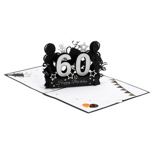 Unique Bargains 3D Handmade Pop-Out Funny Greeting Card Black - 1 of 4