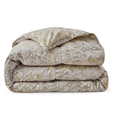 Twin Yellow Botanical Down Microfiber Comforter