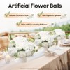 YIYIBYUS Flower Balls for Centerpieces Wedding Flowers - 6 Pcs Fake Small Rose Balls for Party, Home Decor - 2 of 4