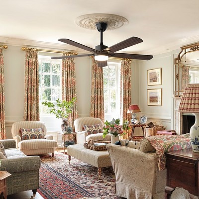 Aheaplus Modern Ceiling Fan with Dimmable Light