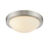 Chloe Lighting Dom Transitional 2 Light Bushed Nickel Flushmount Ceiling Fixture 13" Wide - 2 of 4