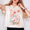 Simply Sage Market Women's Pastel Wildflowers Short Sleeve Relaxed Fit Cropped Tee - 2 of 4
