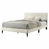 Galano Bayson Wood Frame Full Platform Bed with Headboard in Towel Cream, Towel Gray, Towel Pink - 3 of 4