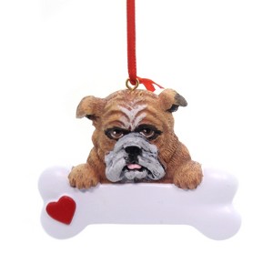 Personalized Ornament 2.5 Inch Bulldog. Christmas Puppy Tree Ornaments - 1 of 2