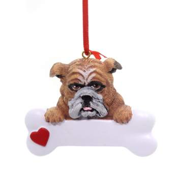 Personalized Ornament 2.5 Inch Bulldog. Christmas Puppy Tree Ornaments