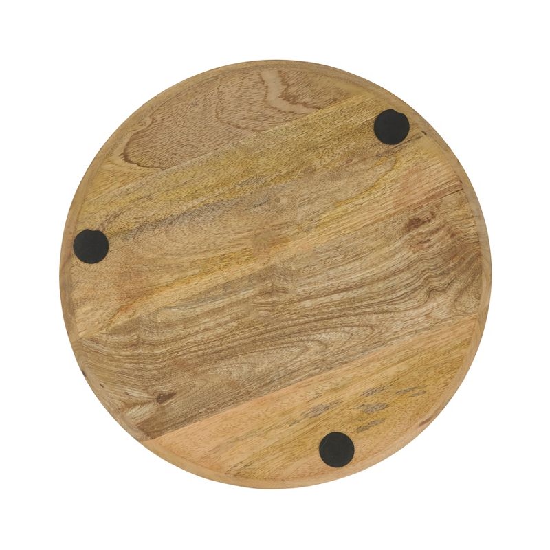 Saro Lifestyle Vintage Wood Design Charger Plate (Set of 4), 13", Brown, 2 of 5