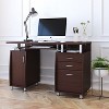 NicBex 47.5 Inch Computer Home Office Desk with 3 Drawers,Keyboard Tray and Adjustable Shelf,Gray/Brown - 2 of 4