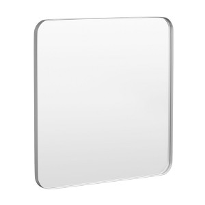 Tempered Glass Rounded Rectangle Framed Wall-Mounted Bathroom Vanity Mirror - 1 of 1