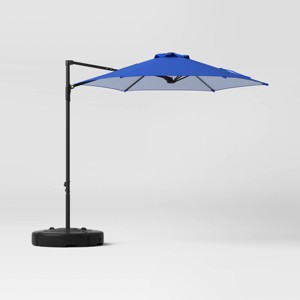 7.5' Round Solid Offset Outdoor Patio Cantilever Umbrella - Room Essentials™ - 1 of 4