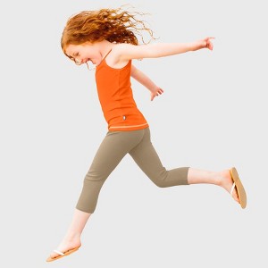 City Threads Girls 100% Cotton Soft Capri Leggings - USA-Made - 1 of 4