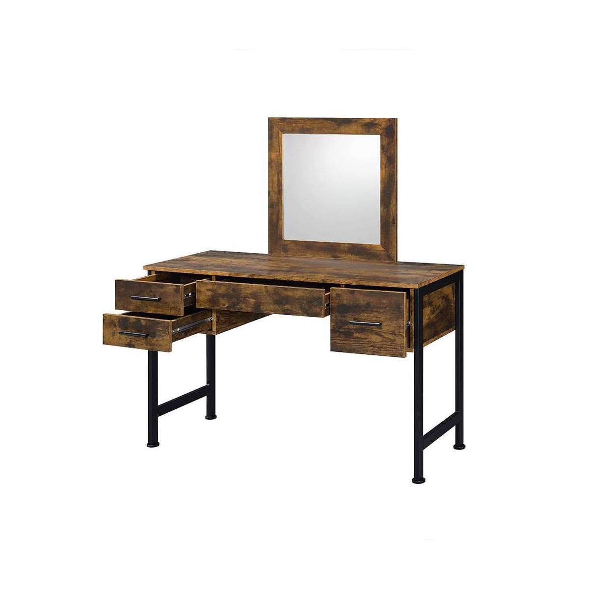 Acme Furniture Juvanth Vanity Table Rustic Oak/Black Finish