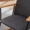 Airsurfer Modern Rocking Chair with Adjustable Headrest, Tech Leather Upholstery, High Back Glider for Nursery, Bedroom, Living Room - 3 of 4