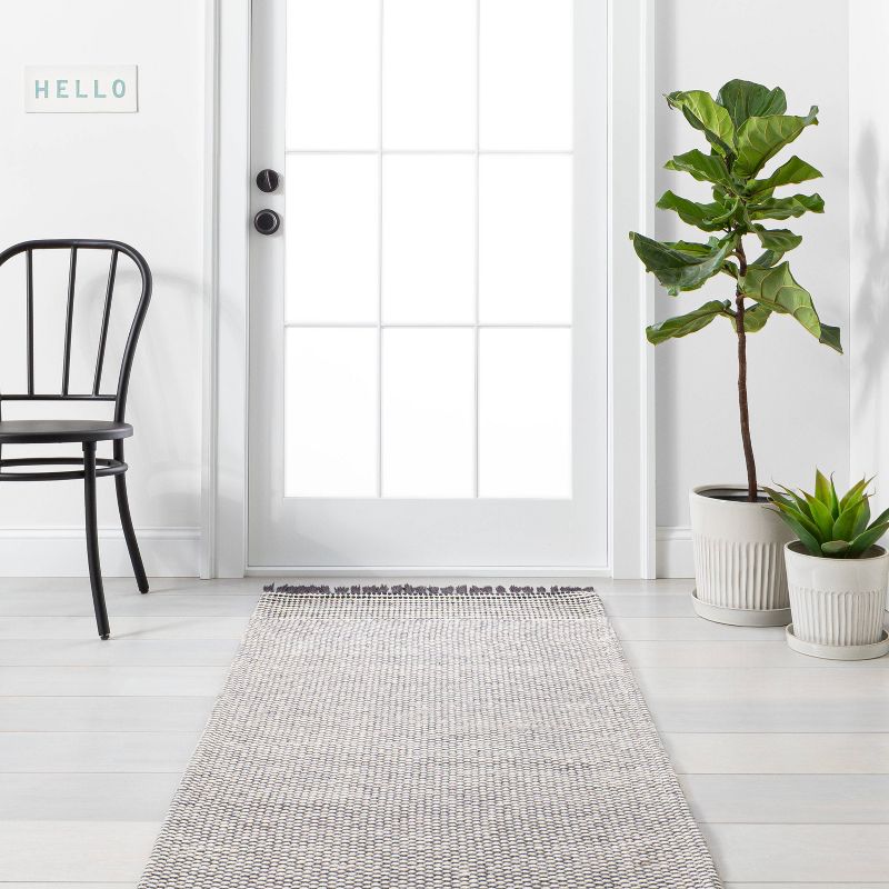 Textured Border Stripe Area Rug - Hearth & Hand™ with Magnolia, 4 of 12