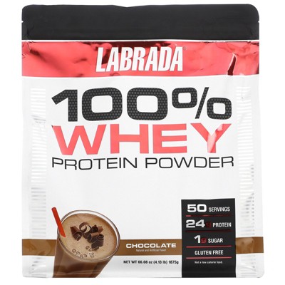 Labrada Nutrition 100% Whey Protein Powder, Chocolate, 4.13 lbs (1,875 g)