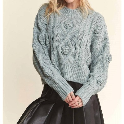 Women's Flower Sweater - Stitched Clothing Co.