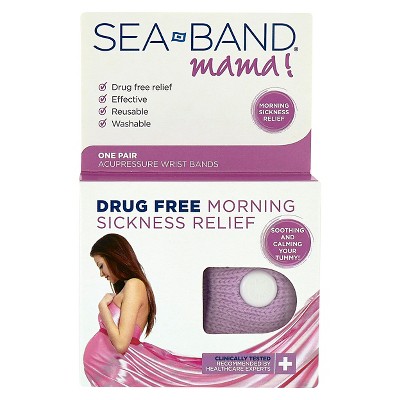 SeaBand Mama Morning Sickness Relief Acupressure Wrist Bands - 1 Pair