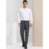 Lars Amadeus Men's Casual Slim Fit Flat Front Skinny Plaid Dress Pants - image 3 of 4