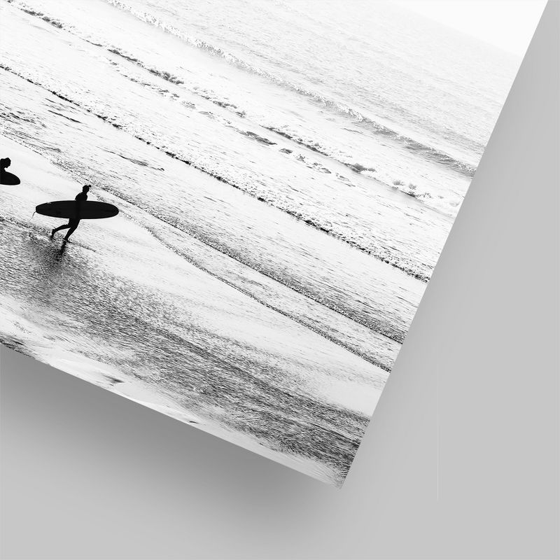Americanflat Coastal Black White Surfing By Tanya Shumkina Poster, 5 of 7