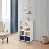 Kings Brand Furniture - Kids Toy Storage Organize, Children Bookcase with Drawers, White/Blue - 2 of 4