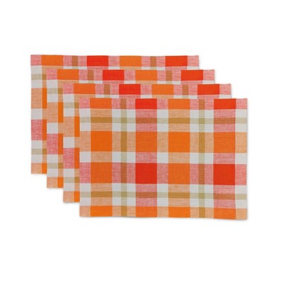 Solino Home Fall Buffalo Check Linen Placemats