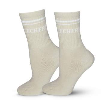 LECHERY® Unisex Varsity Striped Half-crew Socks (1 Pair)