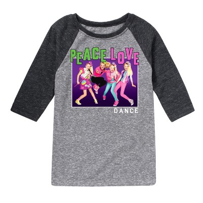 JoJo Siwa Peace Love Dance  - Athletic Heather/Heather Black - 5T