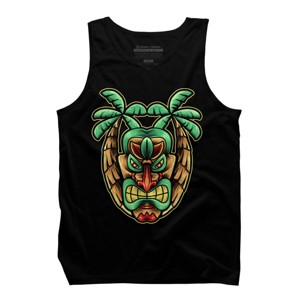 Men's Design By Humans summer with tiki By donipacoceng Tank Top - 1 of 2