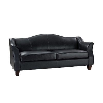 Bruno 78.75" Wide Genuine Leather Sofa with Solid Tapered Wood Legs|ARTFUL LIVING DESIGN
