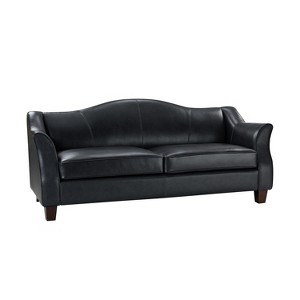 Bruno 78.75" Wide Genuine Leather Sofa with Solid Tapered Wood Legs|ARTFUL LIVING DESIGN - 1 of 4