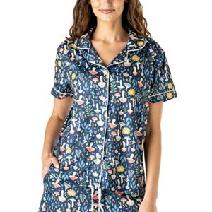 Hello Mello Women's Carried Away Lounge Short Sleeve Shirts Pajama Tops - 1 of 4
