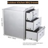 Outdoor Kitchen Drawers,  Stainless Steel BBQ Drawer, Flush Mount Built-In for Outdoor Kitchen Island & BBQ Islands, Silent, Fully Assembled - 4 of 4