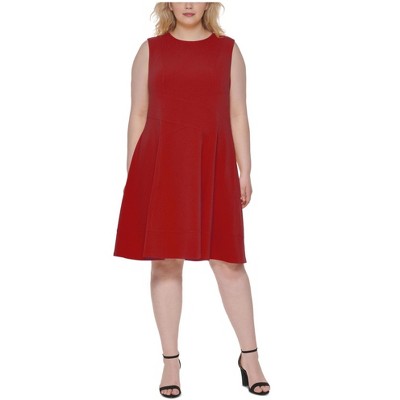 Tommy Hilfiger Womens Seam Fit & Flare Dress