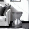 Royal Hampton Industrial Style Hammered Texture Iron Stool with Hourglass Shaped Body - - 2 of 4