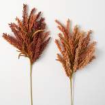 Artificial Autumn Seed Grass Stem Multicolor 33.5"H  Set of 2