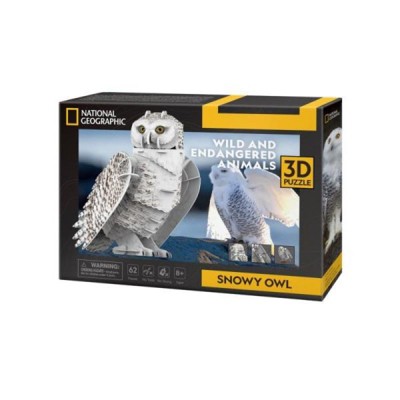 Incredible Group National Geographic Snowy Owl DS1079H 3D Puzzle 62pcs