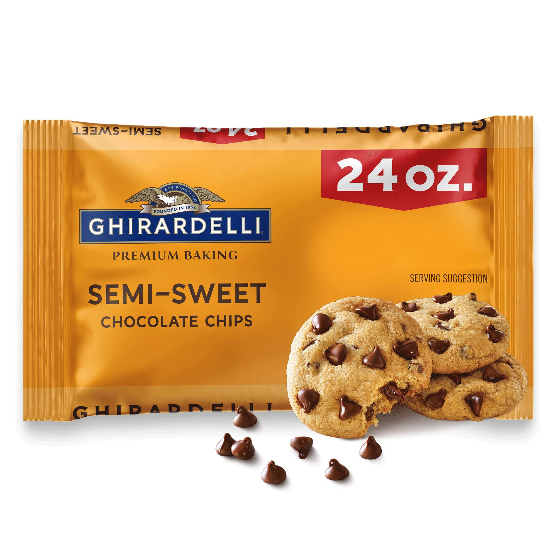 GHIRARDELLI Premium Baking Semi-Sweet Chocolate Chips - 24oz