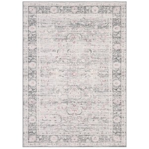 Coolmee Washable Area Rugs Vintage Retro Boho Rug Non Slip Low Pile for Living Room Bedroom Indoor Dining Room  s Room and OfficeGray - 1 of 4