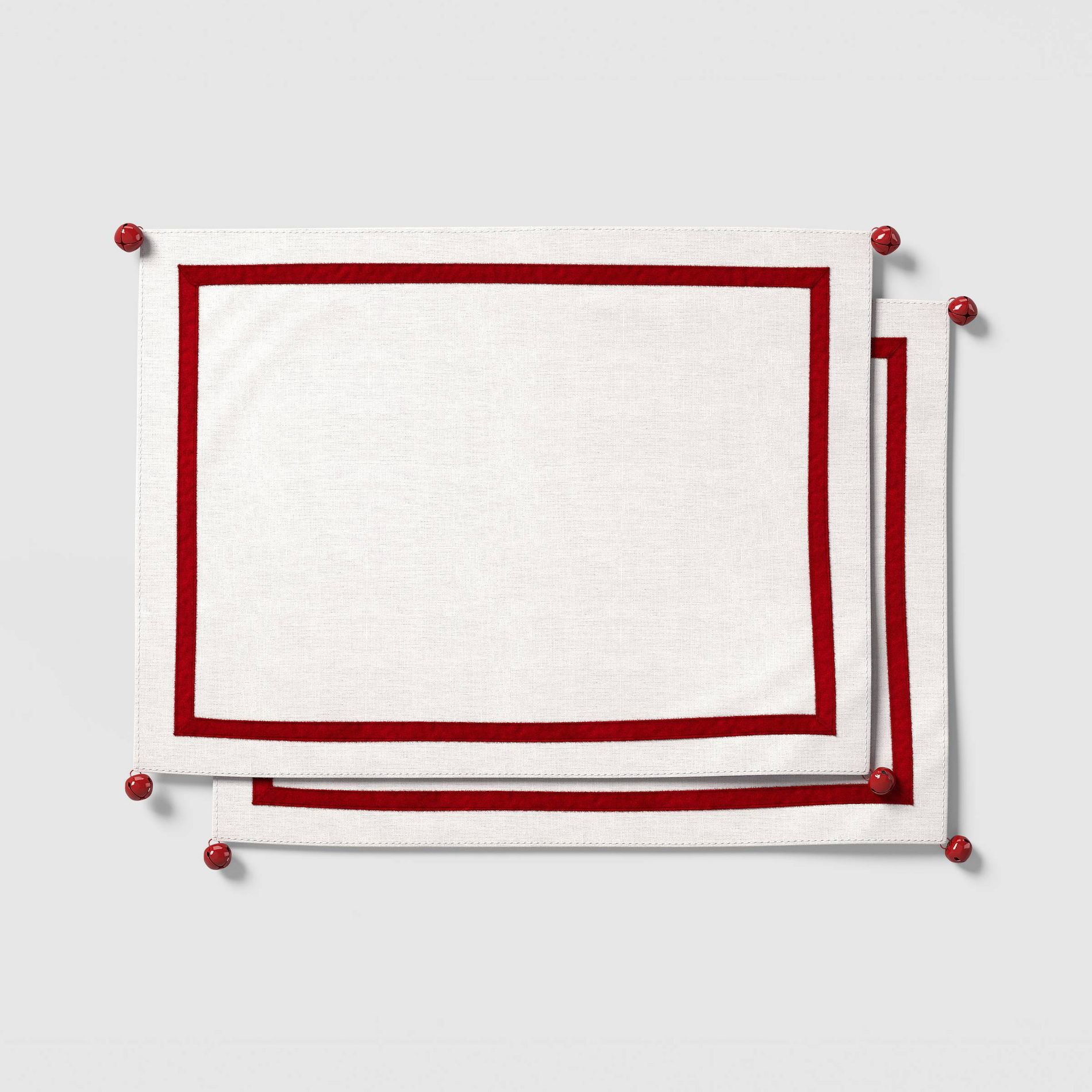 2pk Christmas Reversible Jingle Bells Placemats - Threshold™