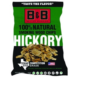 B&B Charcoal All Natural Hickory Wood Smoking Chips 180 cu in - 1 of 1